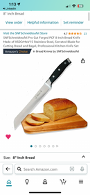 Pro Cut Forged 8" Inch Bread Knife | SNF Global - SNF Schneidteufel Global